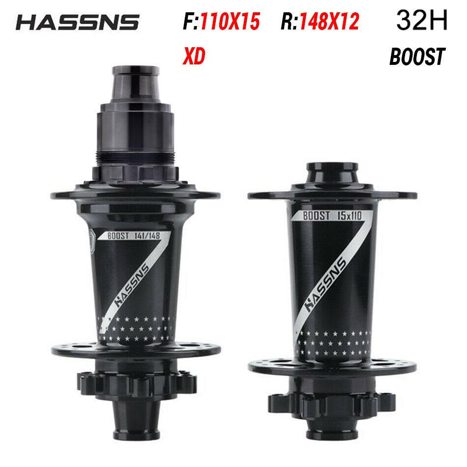HASSNS PRO7 Bicycle Hub HG/XD/MS 32Holes J-Bend Spoke 4Pcs Sealed Bearing for SHIMANO Mountain Bike Freehub 8/9/10/11/12Speed-WAYBIKER