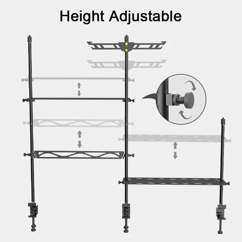 Camping Lantern Pole Camping Hanging Rack Camping Light Pole Cookware Hanging Rack Outdoor Hiking Travel Equipment 2022 New-WAYBIKER
