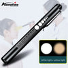 2-in-1 LED Penlight With Pupil Gauge Type-C USB Rechargeable Ldeal Medical First Aid Work Camping Hike Child Emergency Lighting-WAYBIKER