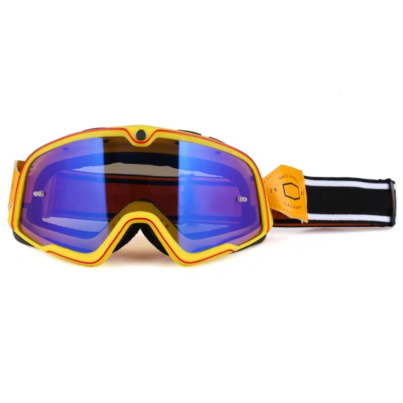 Retro Bicycles Goggles Ski Glasses Sunglasses ATV Goggles Non-slip Belt AntiUV Cafe Racer Chopper Cycling Racing Free shipping-WAYBIKER