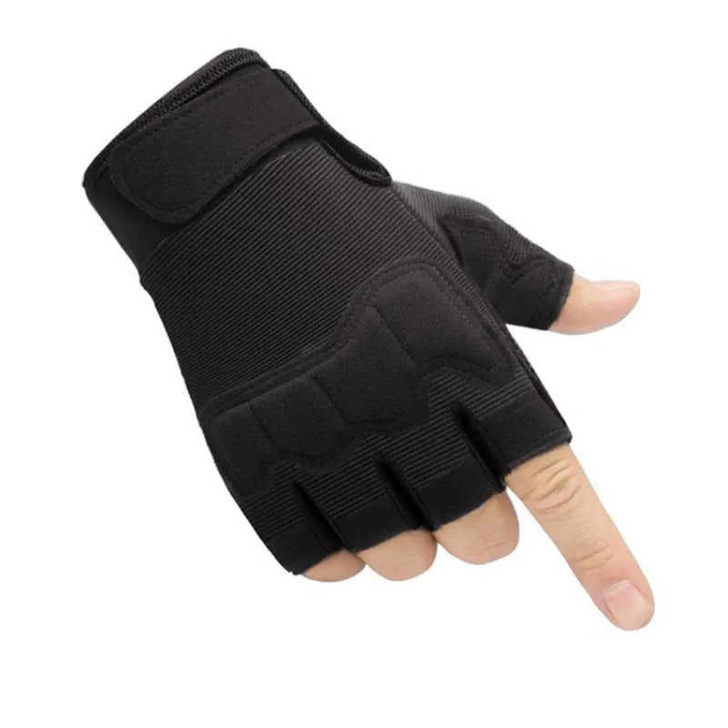 Sports Tactics Gloves Half Finger Men's and Women's Mountaineering Anti Slip Open Finger Parachute Gym Gloves-WAYBIKER