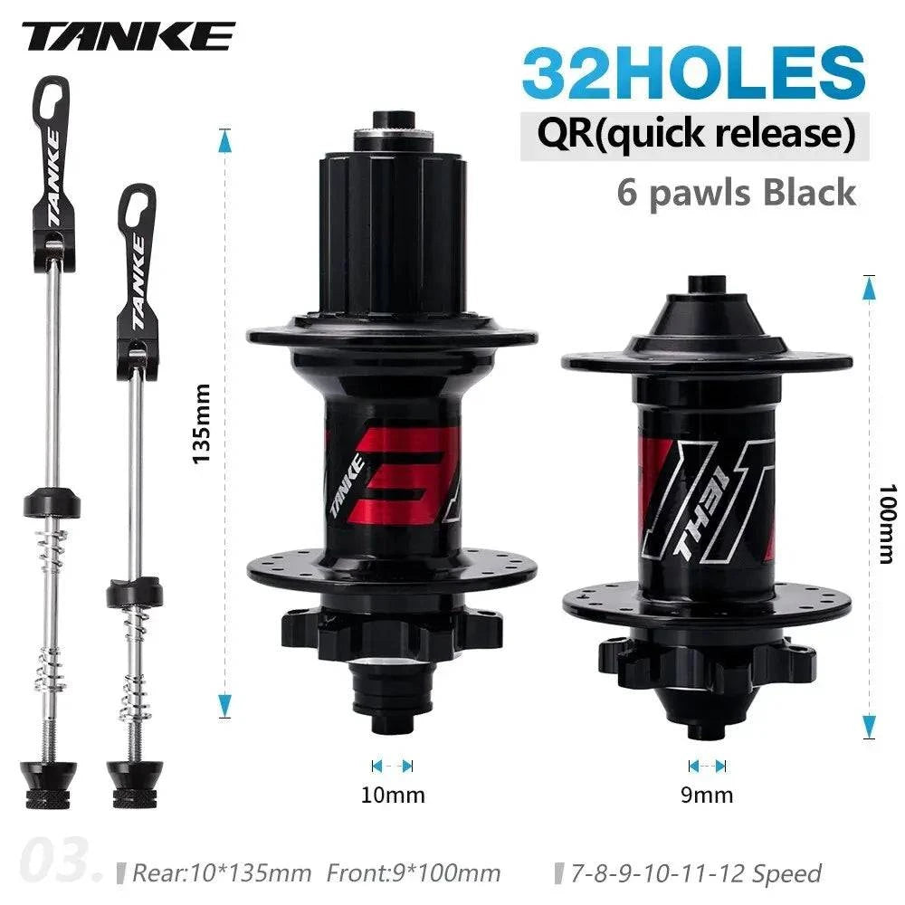 TANKE MTB Hub Sealed Bearing 32 36 Holes 6 NBK Cubo Mountain Bike Disc Brake Aluminum Alloy Bicycle Hub 7 8 9 10 11 12-WAYBIKER