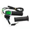 24V/36V/48V Electric Bike Twist Grip Throttle with LCD Battery Display Electric Bicycle Throttle Grip with Power Indicator-WAYBIKER