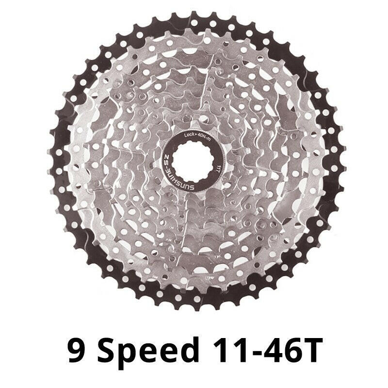 SUNSHINE 9 Speed MTB Road Bike Freewheel Cassette Flywheel 9S 25/28/32/36/40/42/46/50T for SHIMANO M370 M390 M4000 M590 Sram 9v-WAYBIKER