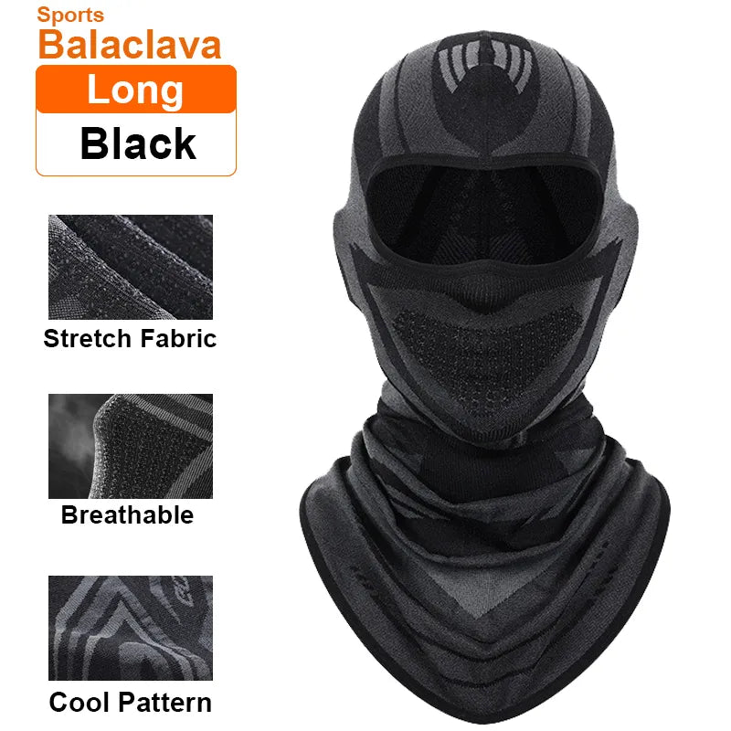 Sports Winter Thermal Cycling Face Mask Balaclava Head Cover Ski Bicycle Motocycle Windproof Soft Warm MTB Bike Hat Headwear-WAYBIKER