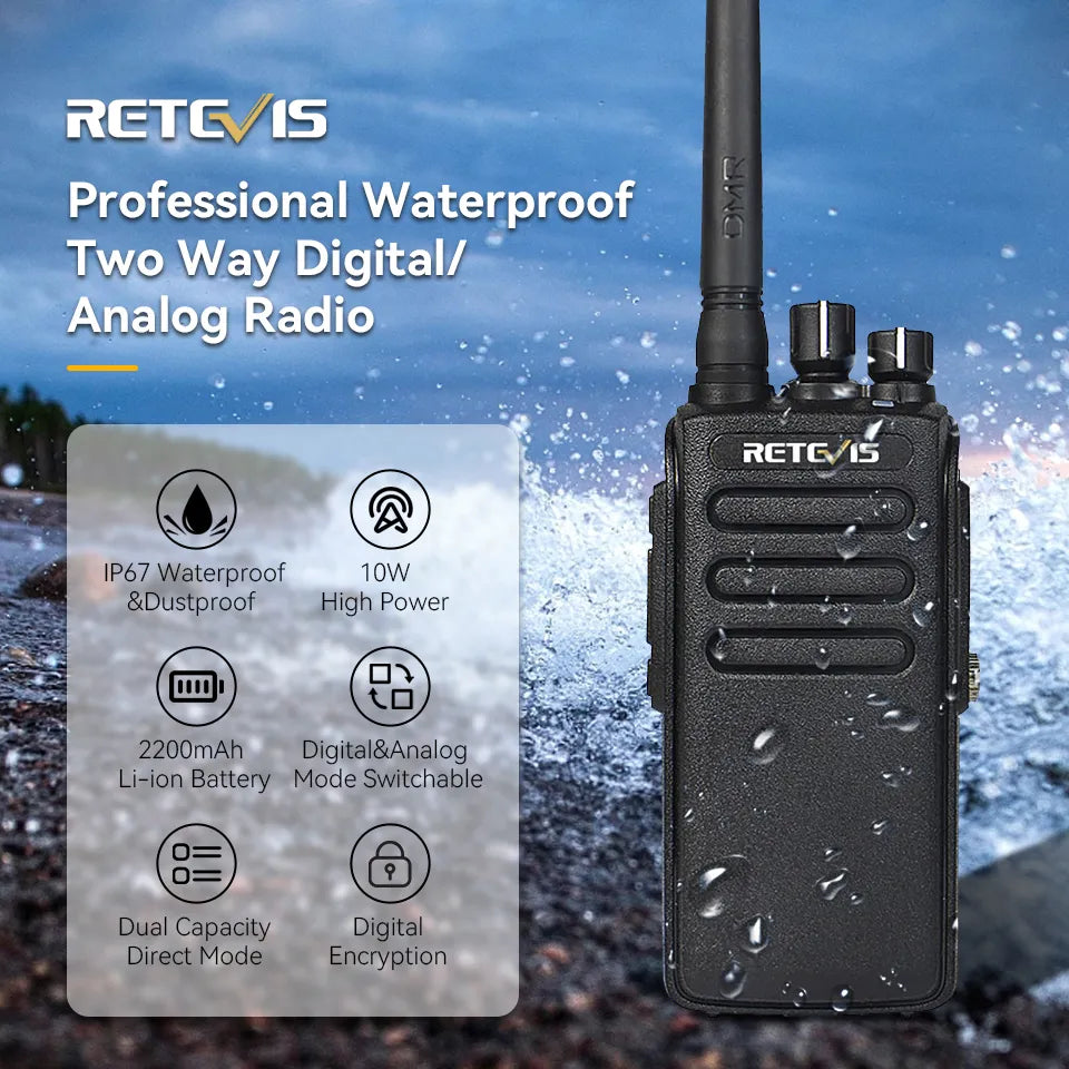Retevis RT81 DMR Digital Walkie Talkie Powerful Long Range Walkie-Talk