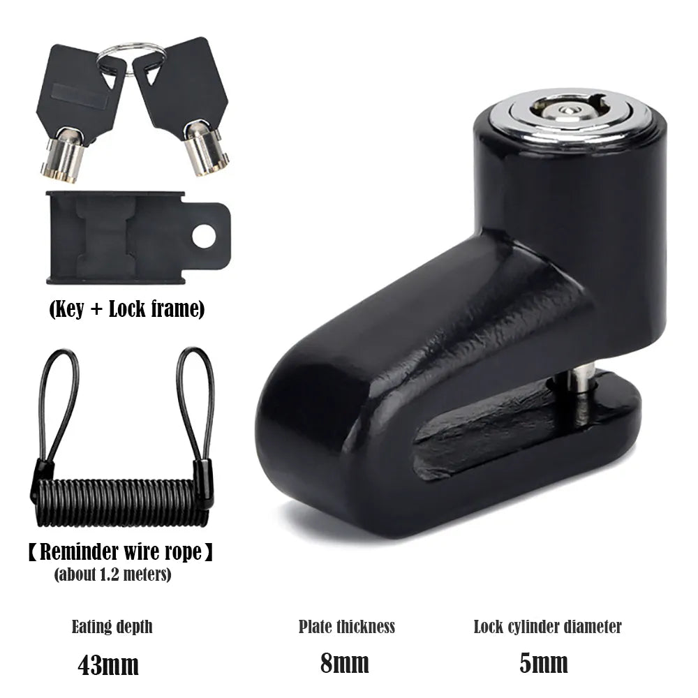 Anti-Theft Lock Disc Brake Lock with Steel Wire for Xiaomi M365 Pro 2 1S Electric Scooter Bicycle Bike Motorcycle Wheels Locks-WAYBIKER