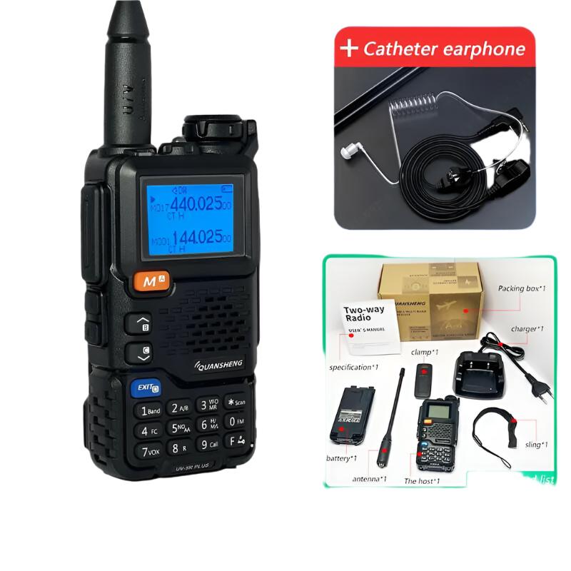 Quansheng UV-5R PLUS Walkie Talkie 5W Air Band Radio  Charge UHF VHF DTMF FM Scrambler NOAA Wireless Frequency Two Way CB Radio-WAYBIKER