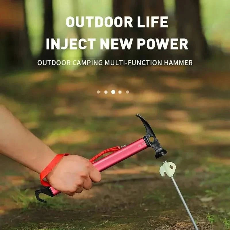 Camping Hammer Stainless Steel Copper Outdoor Tent Peg Stake Mallet with Stake Puller Grond Nail Mountaineering Hiking-WAYBIKER