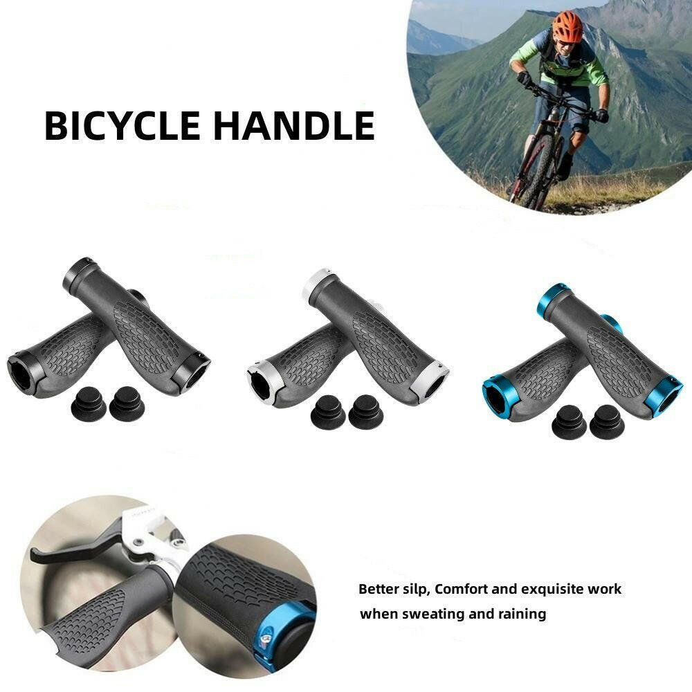 Anti Skid Rubber Bicycle Grips Mountain Bike Lock On Bicycle Handlebars Grips 2.5cm MTB Road Cycling Skid Proof Grips-WAYBIKER