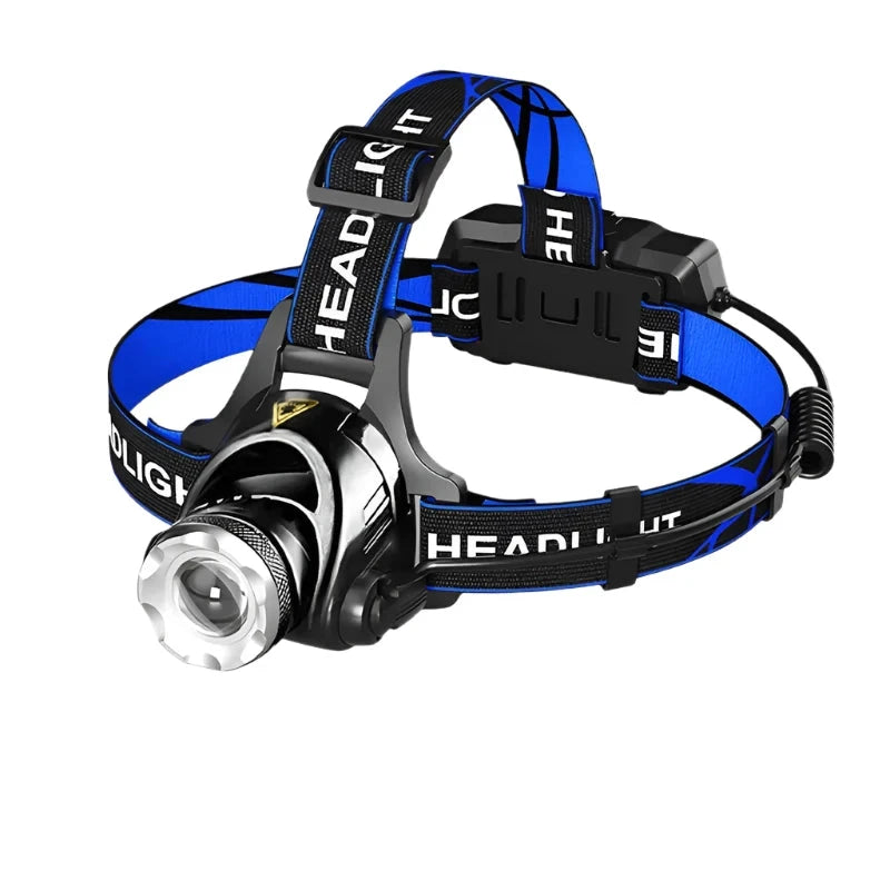 Super Bright Infrared Sensor LED Headlamp with USB Rechargeable T6 Head Lamp,IP65 Waterproof Zoomable Portable Headlight Hiking-WAYBIKER