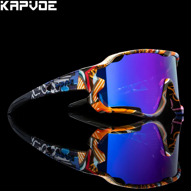 Kapvoe Polarized Cycling Sunglasses Men Outdoor Sports Bicycle Women Bike Cycling Glasses TR90 Bike Goggles Eyewears-WAYBIKER