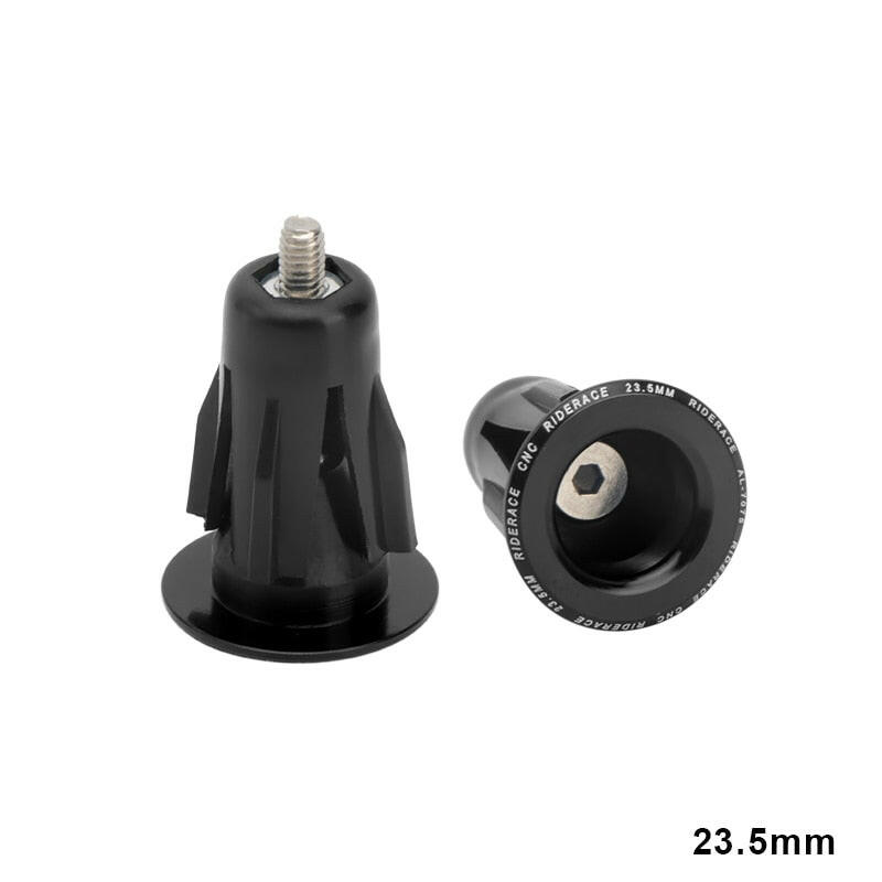 RIDERACE Bicycle Grip HandleBar End Cap 23.5MM Aluminium Alloy Road Cycling Handle bar Grips Plugs Caps For MTB Mountain Bike-WAYBIKER