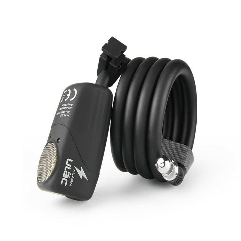 Security Anti-theft PVC Removable Battery Three Keys Bicycle Lock Anti-theft Alarm Lock 110 Decibels Convenient Thickened-WAYBIKER