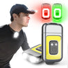 800LM Running Light, 5 Modes Headlamp Lightweight Clip On Light with COB Red/Green Light Night Vision Rechargeable Safety Light-WAYBIKER