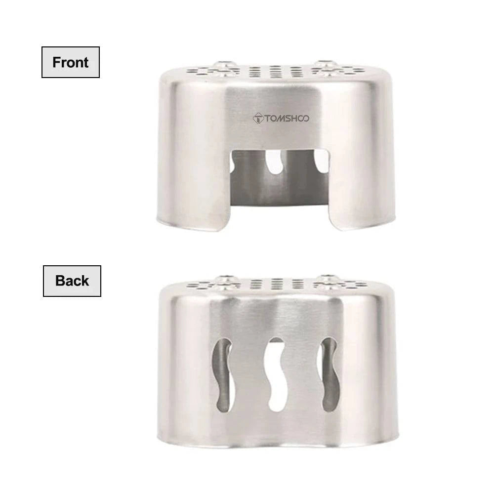 TOMSHOO Stainless Steel Wood Burner Canteen Cup Stand Camping Stove Cookware for Outdoor Survival Picnic Tourist Hiking Supplies-WAYBIKER