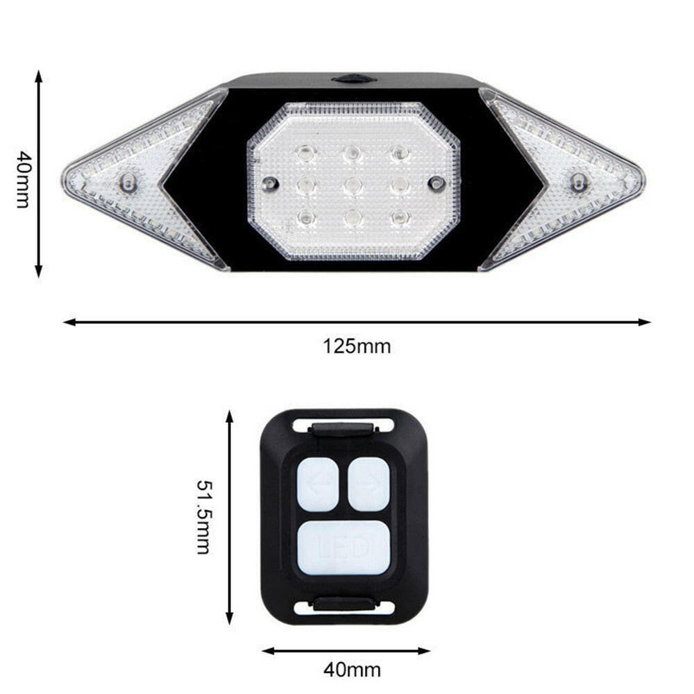 Rear Light Bicycle Turn Signal USB Bike Tail Light Wireless Remote Control for Bicycle with Horn Mountain MTB Road Accessories-WAYBIKER