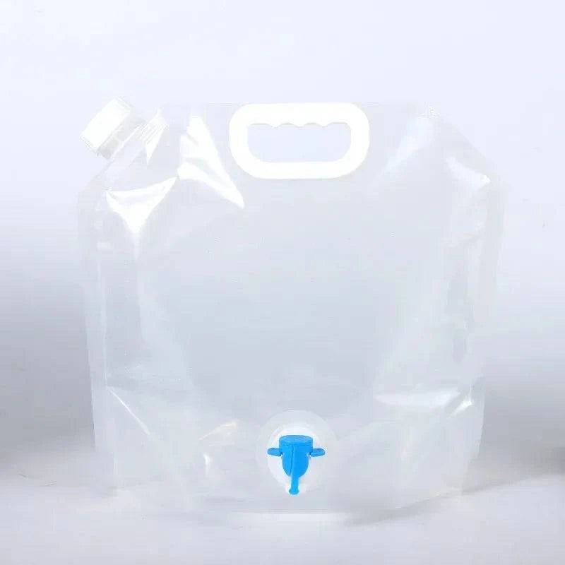 5/10L Camping Water Bag Portable Folding Water Bucket Large Water Container Outdoor Travel Collapsible Pouch Can Camping Supplie-WAYBIKER