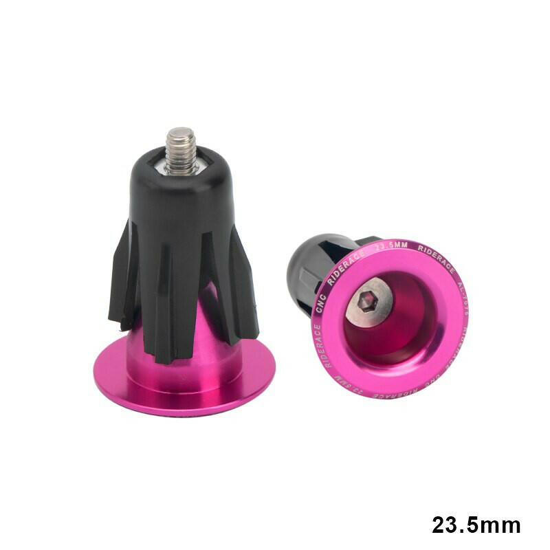 RIDERACE Bicycle Grip HandleBar End Cap 23.5MM Aluminium Alloy Road Cycling Handle bar Grips Plugs Caps For MTB Mountain Bike-WAYBIKER