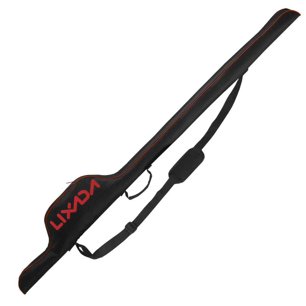 Lixada 63'' Fishing Pole Bag Portable Fishing Rod Case Folding Fishing Pole Holder Large Capacity Rod Tackle Storage Bag-WAYBIKER