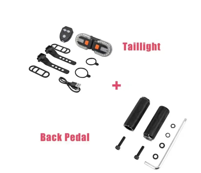 Turn Signal Rear Light Remote Electric Scooter Lights LED USB Rechargeable For Xiaomi M365 1S Pro Mi3 Wireless Warning Taillight