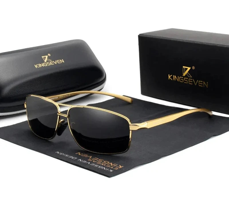 KINGSEVEN Vintage Retro Brand Designer Men Polarized Sunglasses Square Classic Men Shades Sun glasses UV400-WAYBIKER