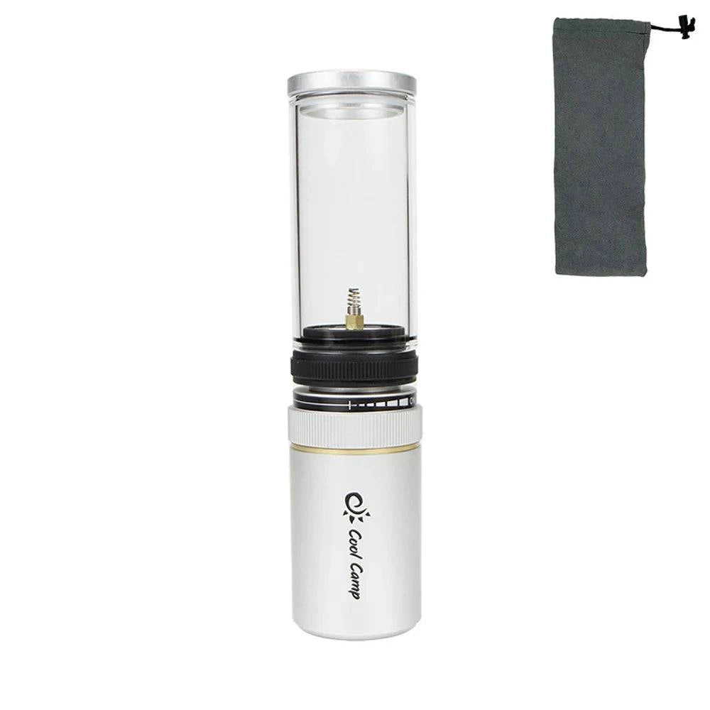 Portable Bright Camping Lantern GasLight Outdoor Fishing Picnic Tent GasLamp Gas Tank Candle Lamp Home Garden Glass Lamp-WAYBIKER