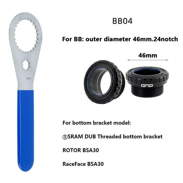 MTB/Road Bike Bottom Bracket Wrench Aluminum 39/40.5/44/46/50mm BB Installation Removal Tool DUB MT800 BB91 BB71 GXP BSA30 BB386-WAYBIKER