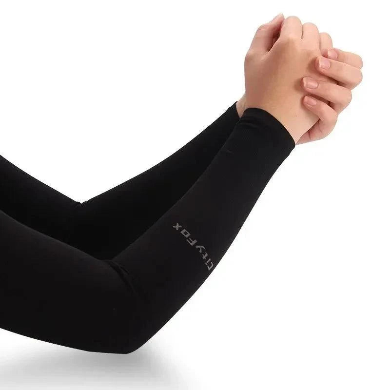 1 Pair Ice Silk Sun Protection Arm Covers Unisex Elbow Cover Outdoor Cycling Running Fishing Driving Cool Anti-UV Arm Sleeves-WAYBIKER