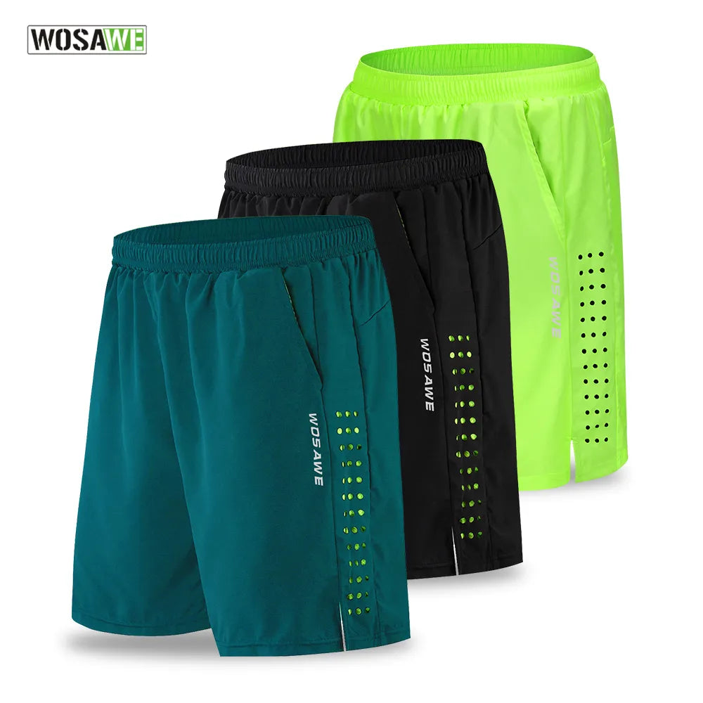 WOSAWE Summer Mens Cycling Shorts Gel Padded Trousers Mountain Bike Downhill Shorts Loose Running Riding Road MTB Bicycle Short-WAYBIKER
