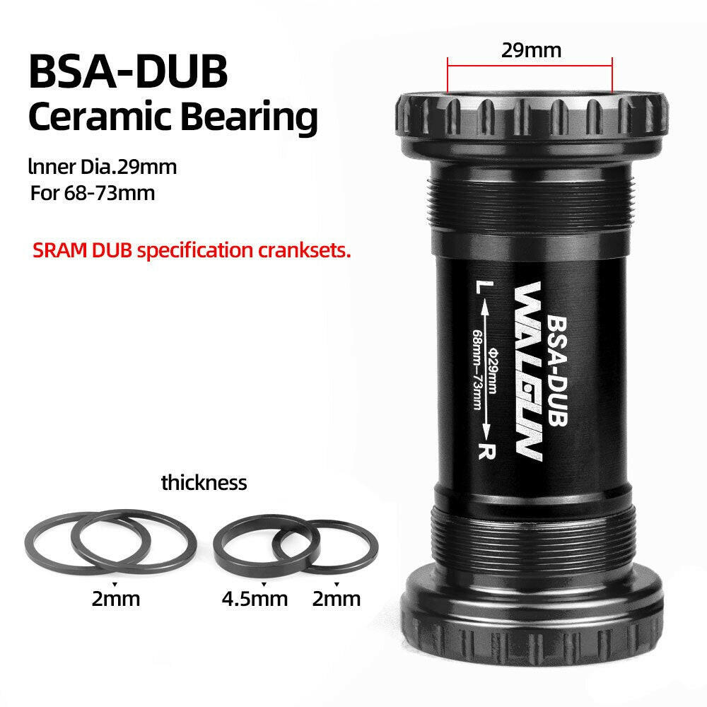 Walgun Bicycle Bottom Bracket BSA Thread Kit Road MTB Bike Frame 68/73 for Axis 24/22 and 29/30mm for Shimano SRAM GXP Crankset-WAYBIKER
