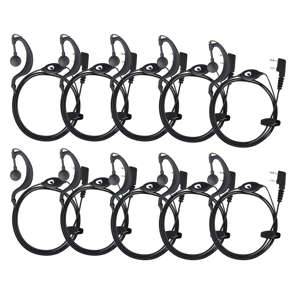 BAOFENG Radio 2pin K Port Earpiece Ptt Mic Headset for Handheld Walkie Talkie Earphone For UV5R UV10R BF-888S UV16-WAYBIKER