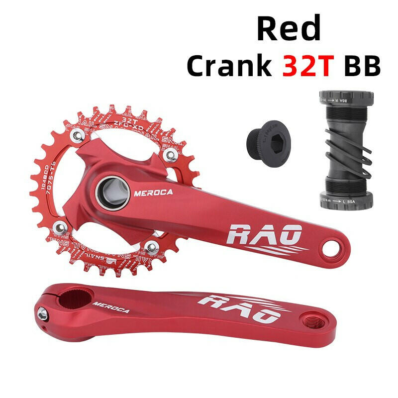 MEROCA Bicycle Crankset 170mm Forging Crank Narrow Wide teeth 104BCD Chainring 32/34/36/38T Chain Wheel For MTB bike crankset-WAYBIKER