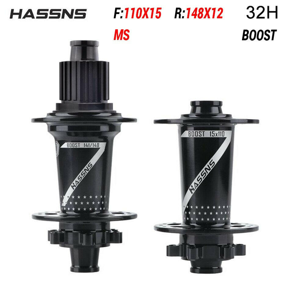 HASSNS PRO7 Bicycle Hub HG/XD/MS 32Holes J-Bend Spoke 4Pcs Sealed Bearing for SHIMANO Mountain Bike Freehub 8/9/10/11/12Speed-WAYBIKER