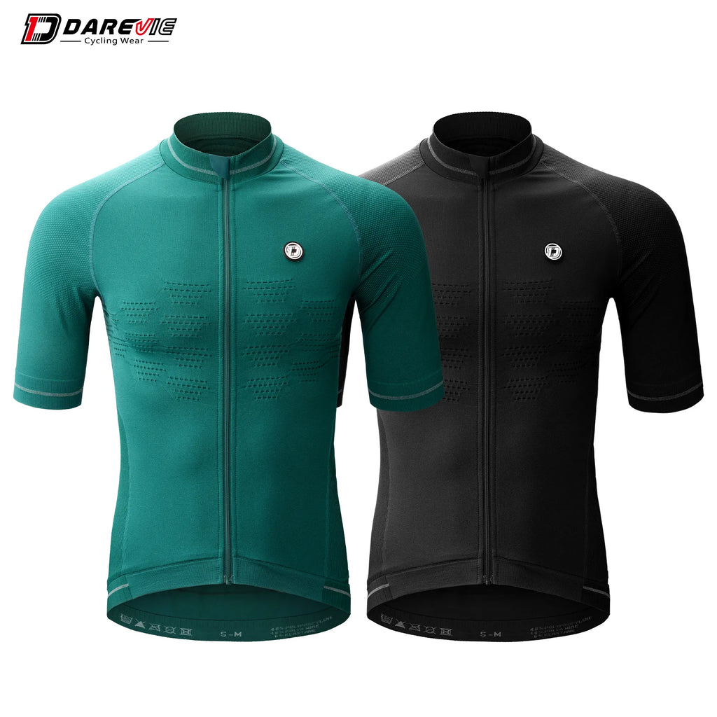 DAREVIE Cycling Jersey Compression Seamless Cycling Shirt Breathable Quick Dry Man Cycling Maillot Reflective Unsex MTB Jersey