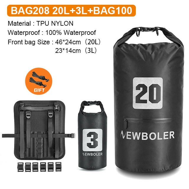 NEWBOLER Bike Front Tube Bag 10L/20L Waterproof Bicycle Handlebar Basket Pack Cycling Front Frame Pannier Bicycle Accessories-WAYBIKER