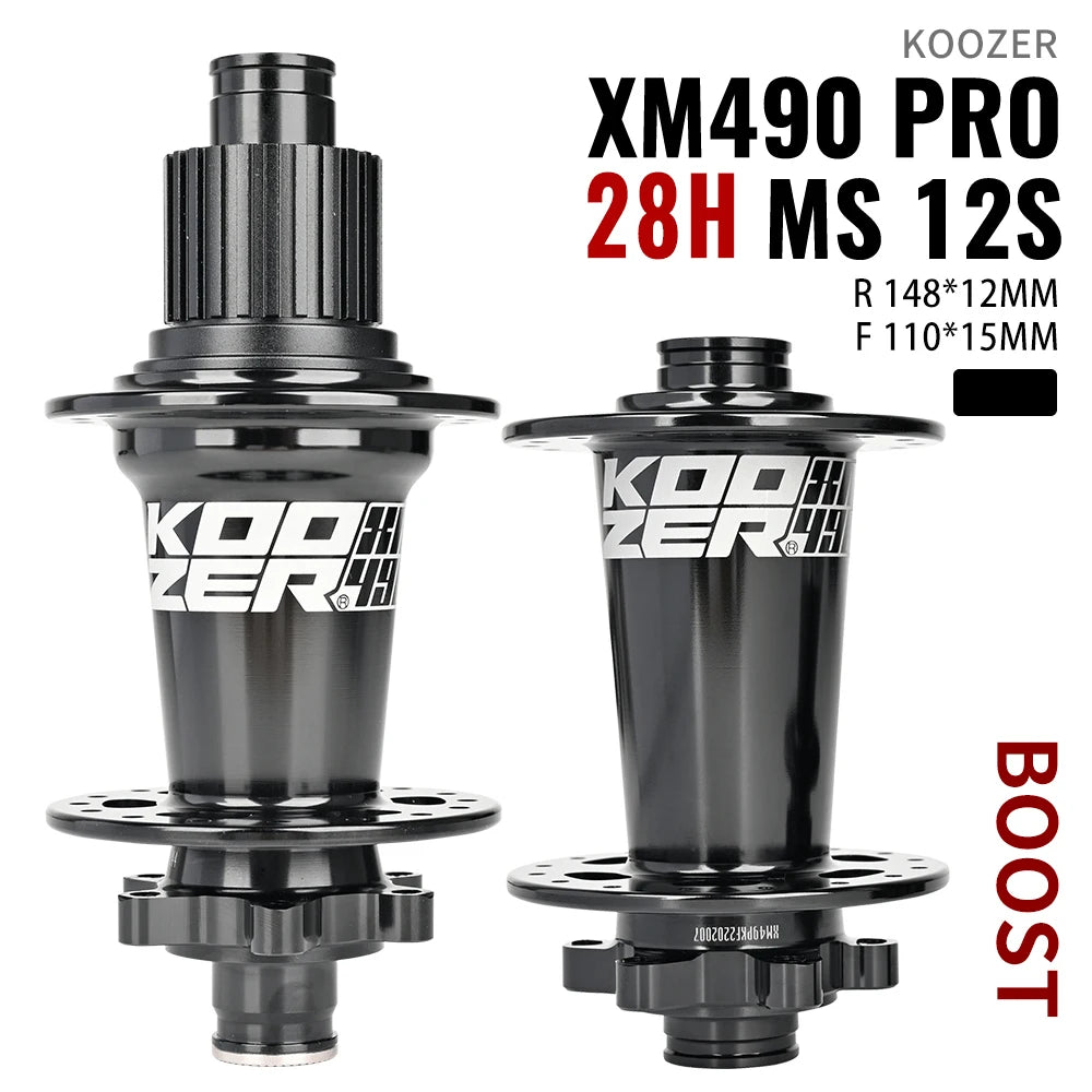 2024 KOOZER XM490 PRO BOOST Mountain Bike Hubs Steel shaft Sealed Bearing 148x12MM 110x15MM 141x5MM 28H 32 Holes Noise hub