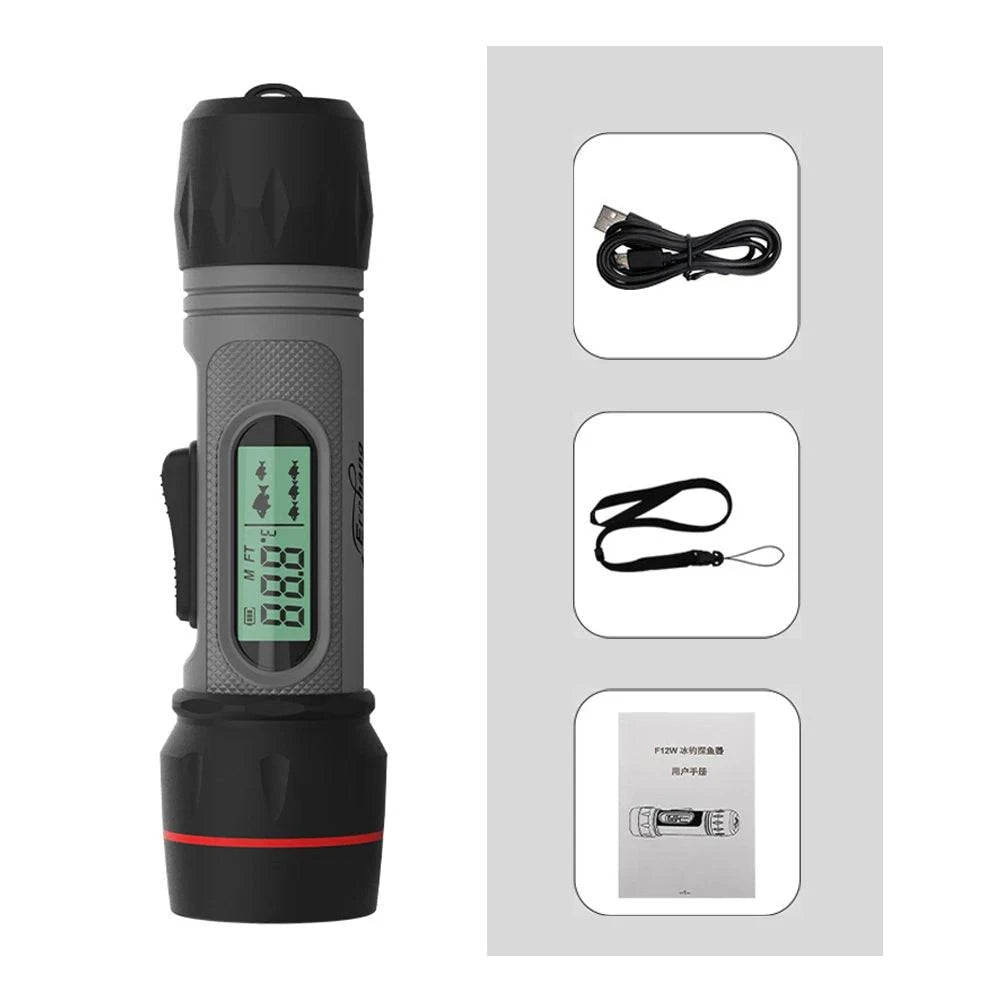 F12B Wireless Fish Finder Rechargeable Echo Sounder 90M Depth Portable Handheld Waterproof Sonar For Winter Ice Fishing Outdoor-WAYBIKER