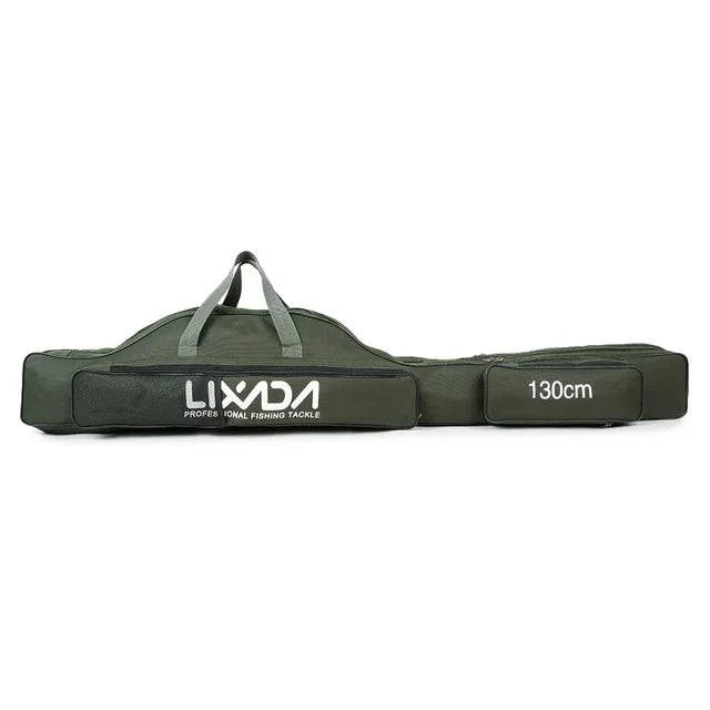Fishing Bag Portable Folding Fishing Rod Reel Bag Fishing Pole Gear Tackle Tool Carry Case Carrier Travel Storage Bag Organizer-WAYBIKER