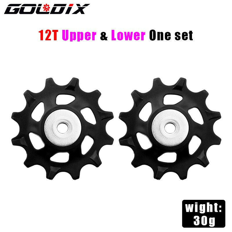 GOLDIX MTB Bicycle Pulley Wheel Nylon Fiber 11T 12T Road Bike Jockey Rear Derailleur Repair Kit for Shimano Sram X01 XX1 GX NX-WAYBIKER