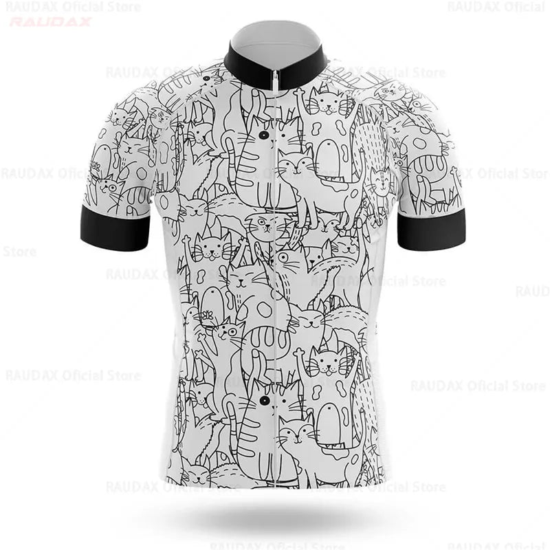 2023 Cycling Jersey Men  CAT Bike Top MTB Bicycle Shirt Mountain Road Riding Clothing Short Sleeve Summer-WAYBIKER