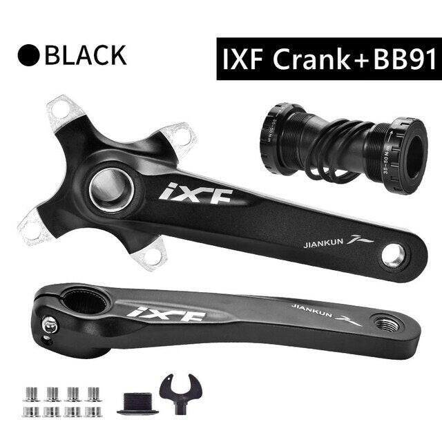 JIANKUN MTB Crankset 1X System BCD104 Mountain Bike 170mm Crank BB Bottom Bracket Set External Crankset Pedalier Candle For axis-WAYBIKER
