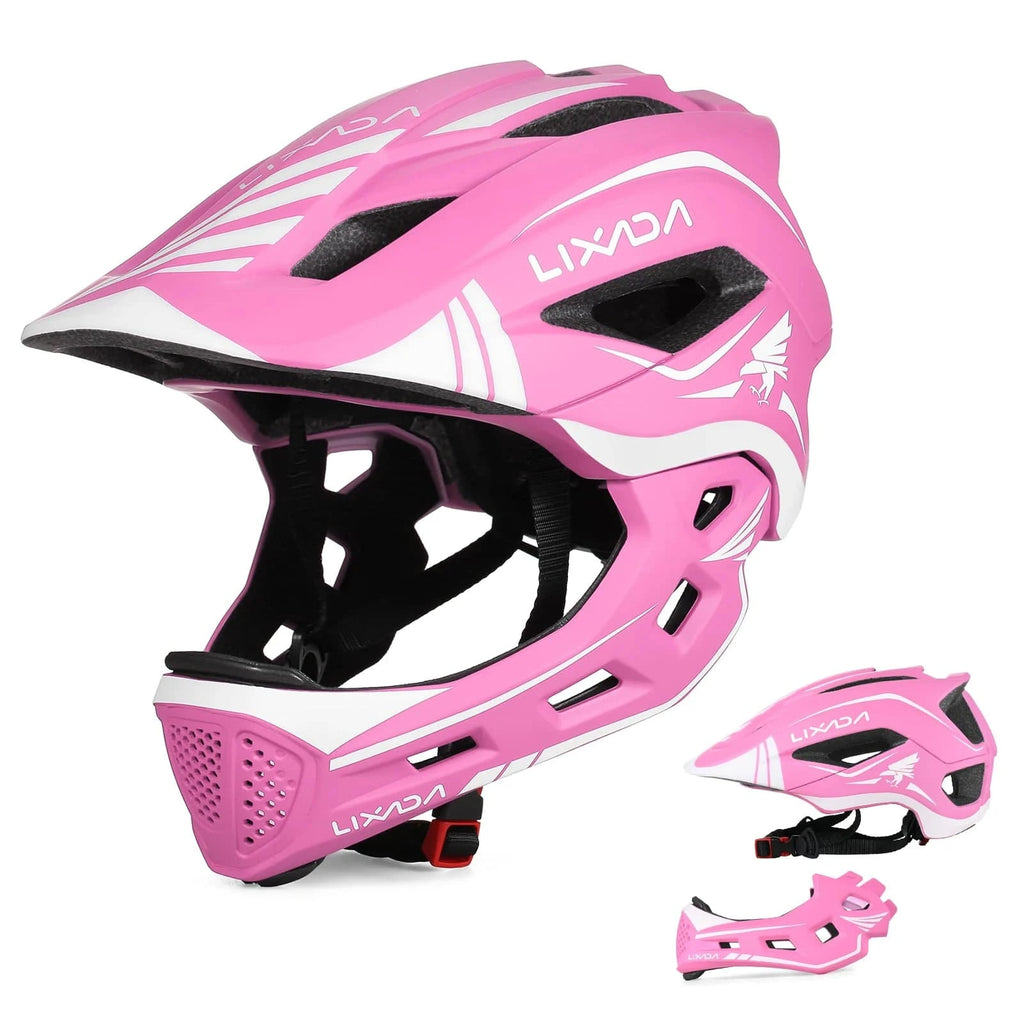 Kids Detachable Full Face Helmet Children Sports Safety Bike Helmet Protective Gear Cycling Skateboarding Roller Skating Scooter-WAYBIKER