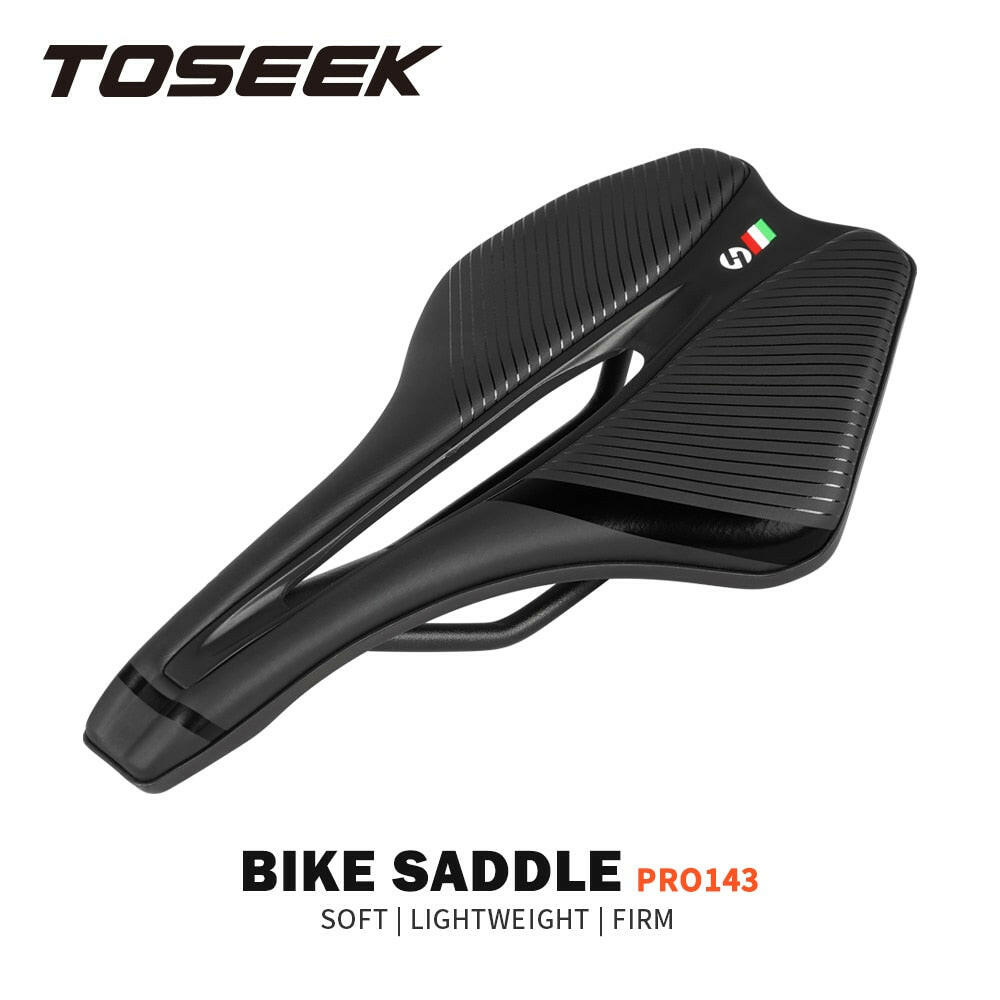 TOSEEK Racing Bicycle Saddle Training Grade Man Road Tt TimeTrial Triathlon Bike Lightweight Cushion Seat