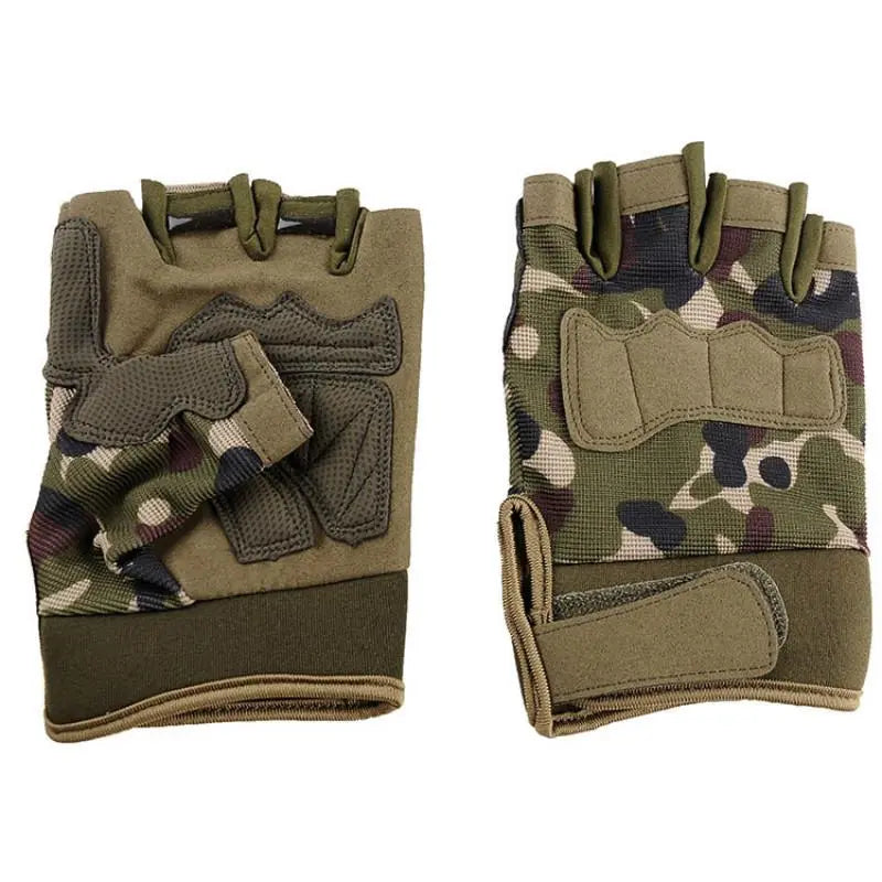 Men Women Tactical Military Army Shooting Cut Proof Fingerless Gloves Anti-Slip Outdoor Sports Paintball Airsoft Bicycle Gloves-WAYBIKER