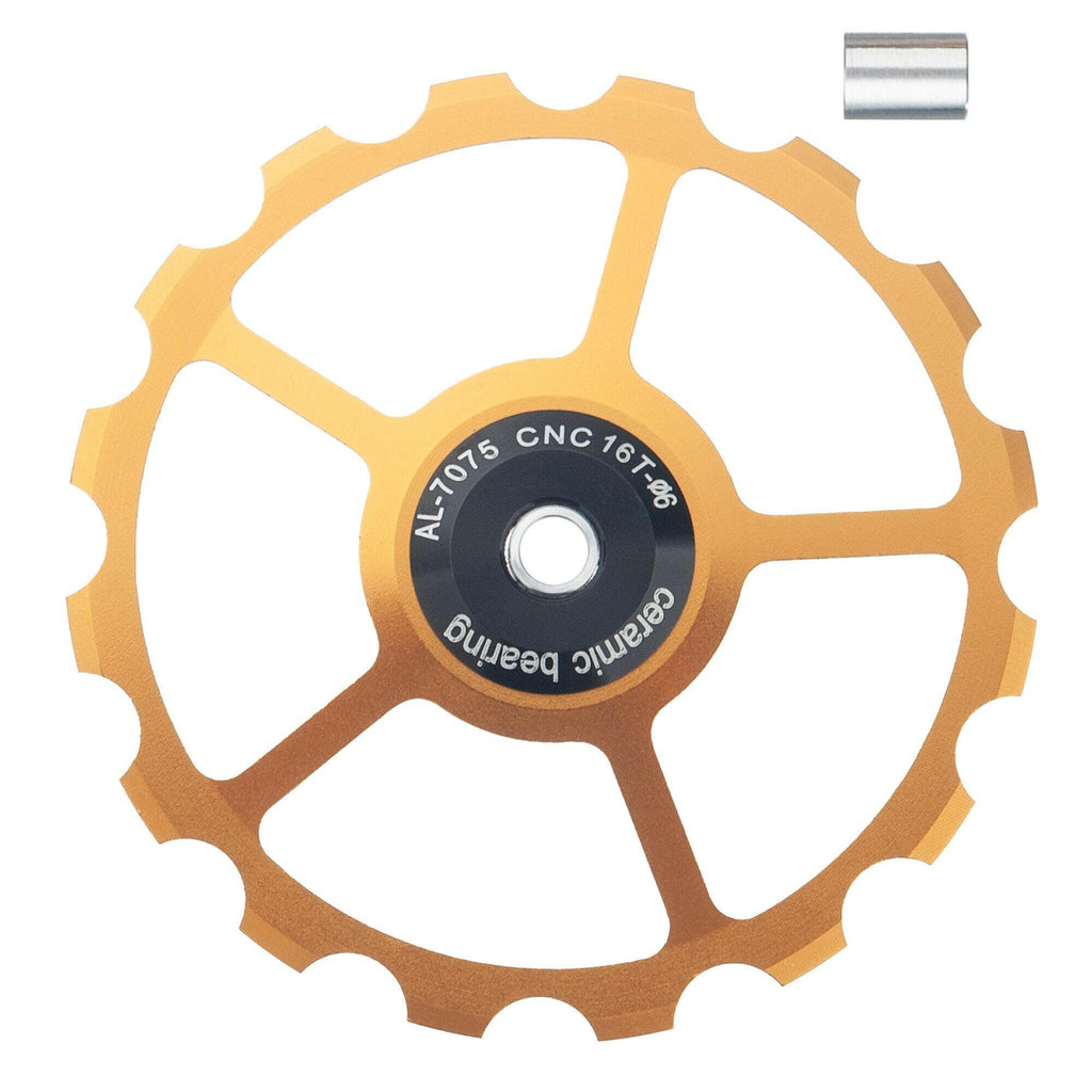 SENSAH MTB Bicycle Rear Derailleur Jockey Wheel Ceramic Bearing Pulley AL7075 CNC Road Bike Guide Roller Idler 11/12/13/14/15T-WAYBIKER