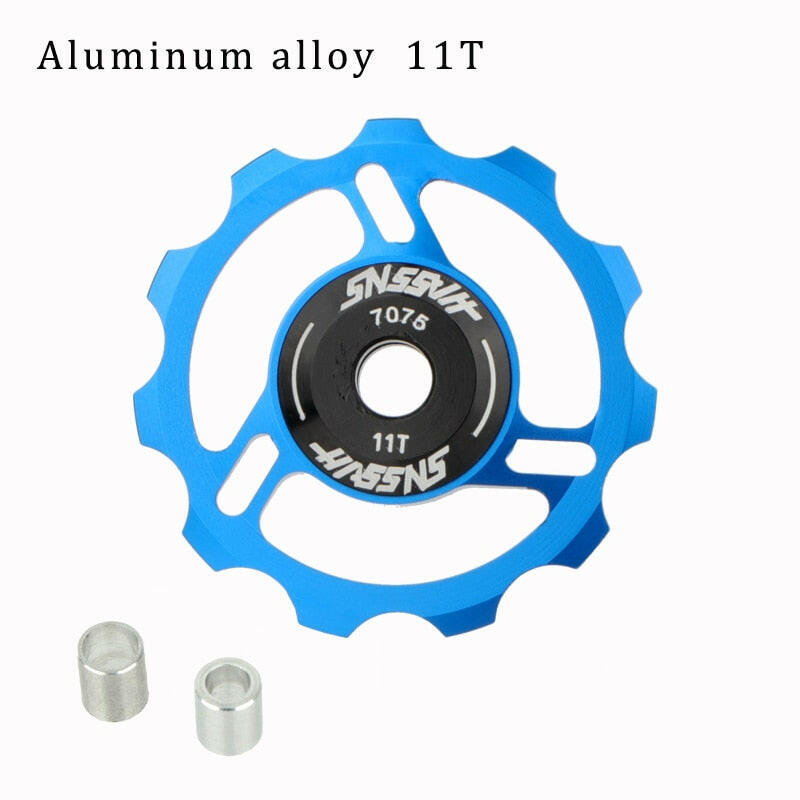 HASSNS Mtb Pulleys Bicycle Derailleur Metal Ceramics Bearing Road Mountain Bike Rear Derailleur Pulley Wheel 11T 13T Cycling-WAYBIKER