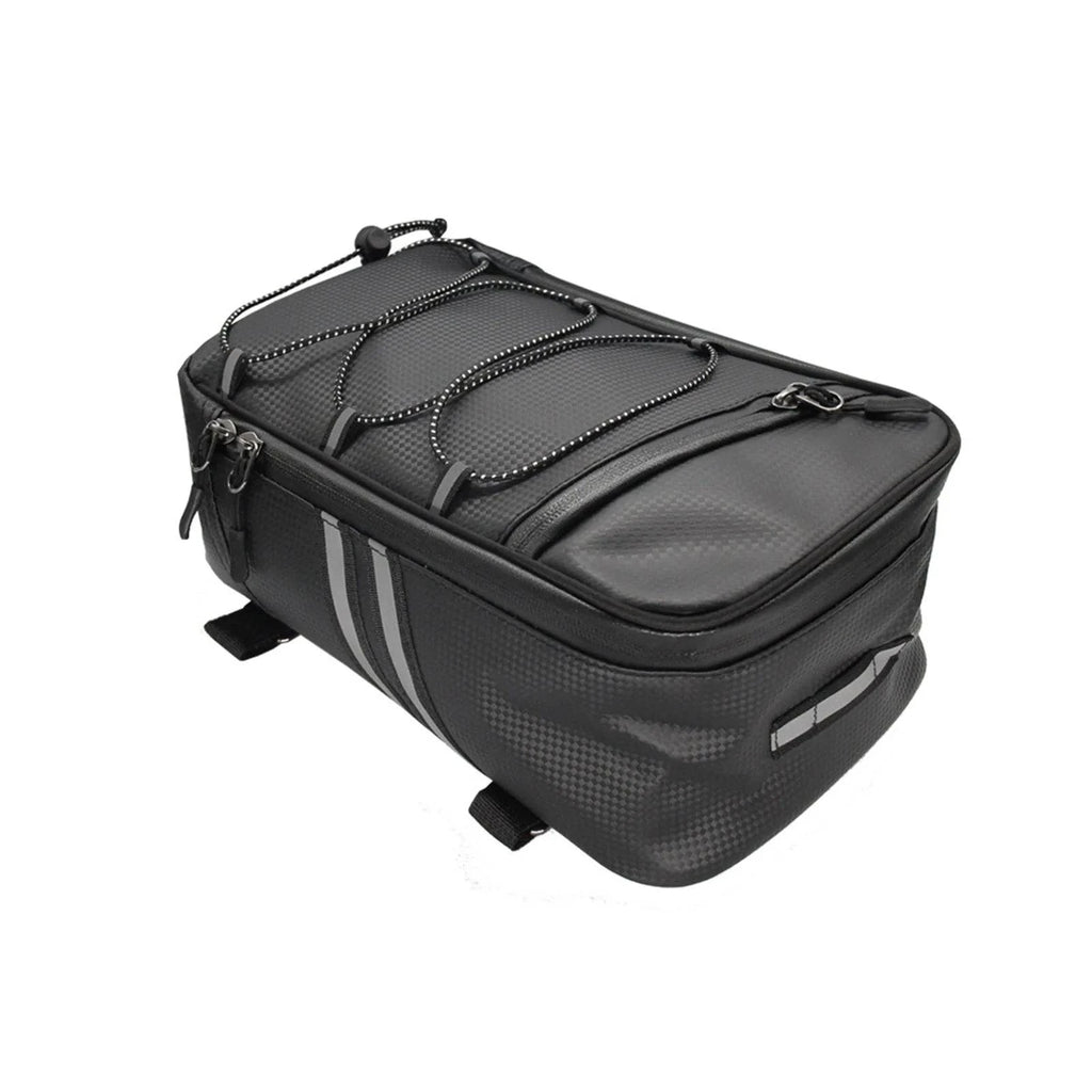 Motorcycle Rear Carrier Bag PU Leather Waterproof 9L Large Capacity Storage Luggage Cycling Storage Bag for Motorcycle-WAYBIKER