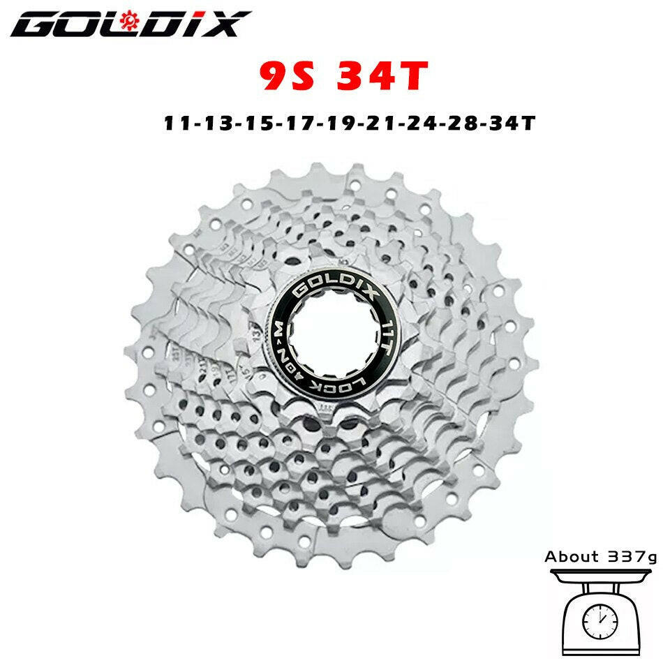 GOLDIX Road Bike 8 9 10 11 Speed Velocidade 11-25T/28T/32T/34T/36T Bicycle Cassette Freewheel MTB Sprocket for SHIMANO SRAM-WAYBIKER