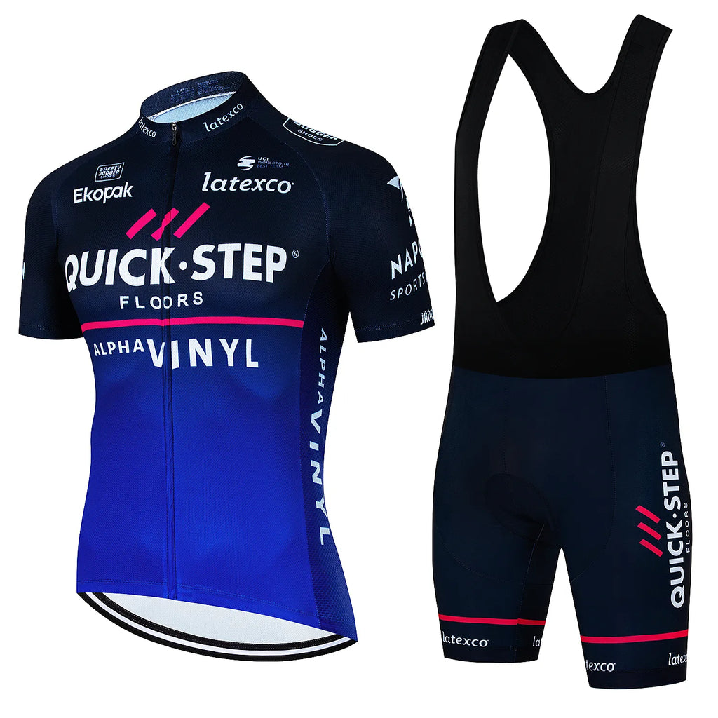 Cycling Jersey Set 2023 QUICK STEP Summer Cycling Clothing MTB Bicycle Clothes Outdoor Bike Cycling Clothing Men Cycling Suit-WAYBIKER